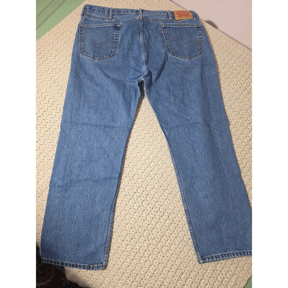 Levi's 505 Regular Fit Jeans Mens 42x30 Blue Excellent Straight Leg Denim